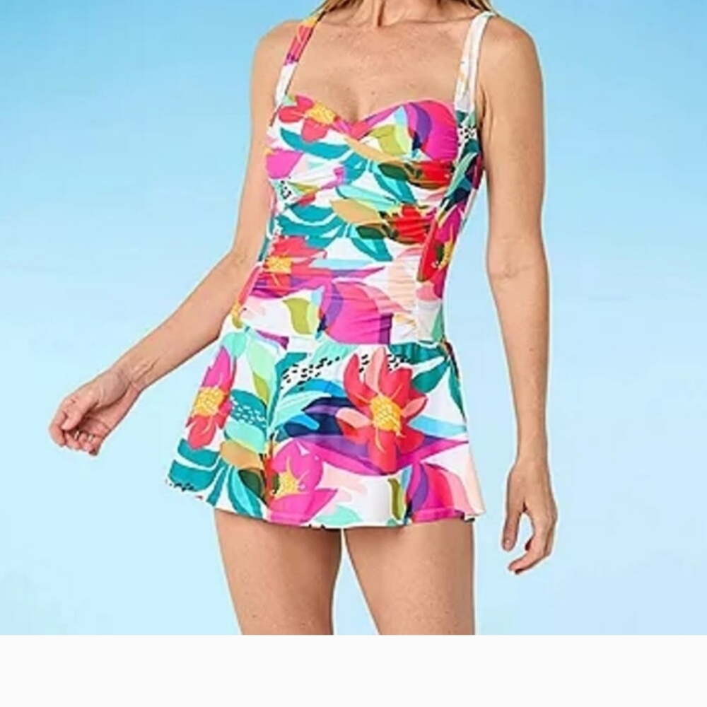 Liz Claiborne Electric Floral Swimsuit